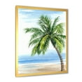 thumbnail image 2 of Designart 'Palm Tree At The Beach' Nautical & Coastal Framed Art Print, 2 of 4