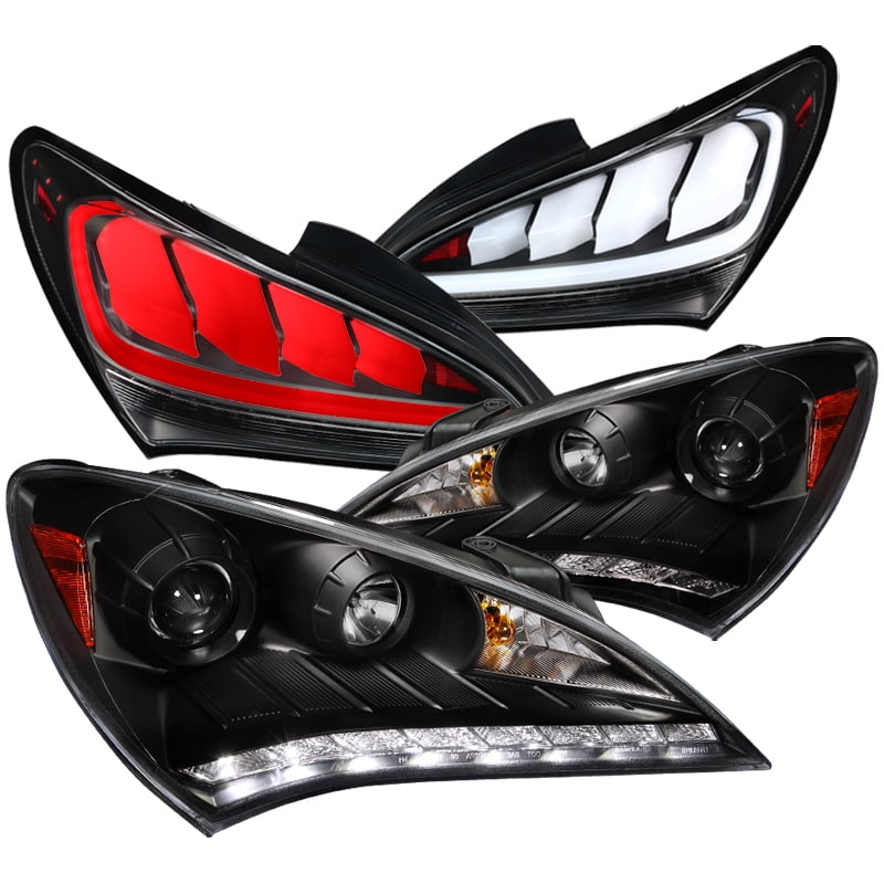 SpecD Tuning Compatible with 20102012 Hyundai Genesis Black Projector