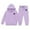 z251114-1-Purple, variant on XEGLSBU School Outfits for Girls 14-16 Child Toddler Boys Girls Long Sleeve Solid Warm Hoodie Pullover Tops Pants Kids Outfits Sweat Suit Light Purple Size 7-8 Years