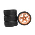 thumbnail image 3 of 4 piezas 1/10 llantas de ruedas a Juego de neumáticos de carretera de automóviles RC Práctico Modificación de bricolaje Desgaste RC Tirela, 3 of 10
