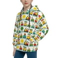 thumbnail image 2 of KLL Unisex Kids Boys Girls Hooded Pocket Pullover Hoodies-Train With Animals, 2 of 5