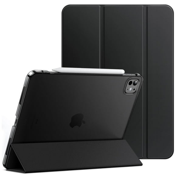 JETech Case for iPad Pro 11-Inch M5/M4 2025/2024 (6th/5th Generation), Slim Stand Hard Back Shell Smart Cover with Auto Wake/Sleep (Black)