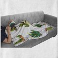 thumbnail image 6 of Cactus Soft Flannel Fleece Throw Blanket, Mexican South Desert Animals Cacti Plants Skeletons Flowers Cartoon Image, Cozy Plush for Indoor and Outdoor Use, 70" x 90", Multicolor, by Ambesonne, 6 of 6