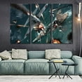 thumbnail image 3 of TISHIRON 3PCS Framed Canvas Wall Art Set,42"x28" Warship Fighter Canvas Art Decor, 3 of 7