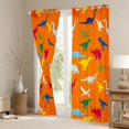 thumbnail image 3 of Manfei Kawaii Wildlife Dino Blackout Curtains Set of 2 (52x84 Each) for Kids Boys Girls,Cute Animal Dinosaur Window Curtains,Cartoon Animal Curtains and Drapes,Microfiber Bedroom Decor, 3 of 6