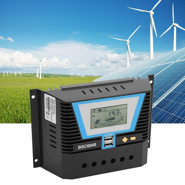 Intelligent Solar Controller, Solar Controller 4AWG/25mm² Terminal for Batteries Charging for Variety Batteries