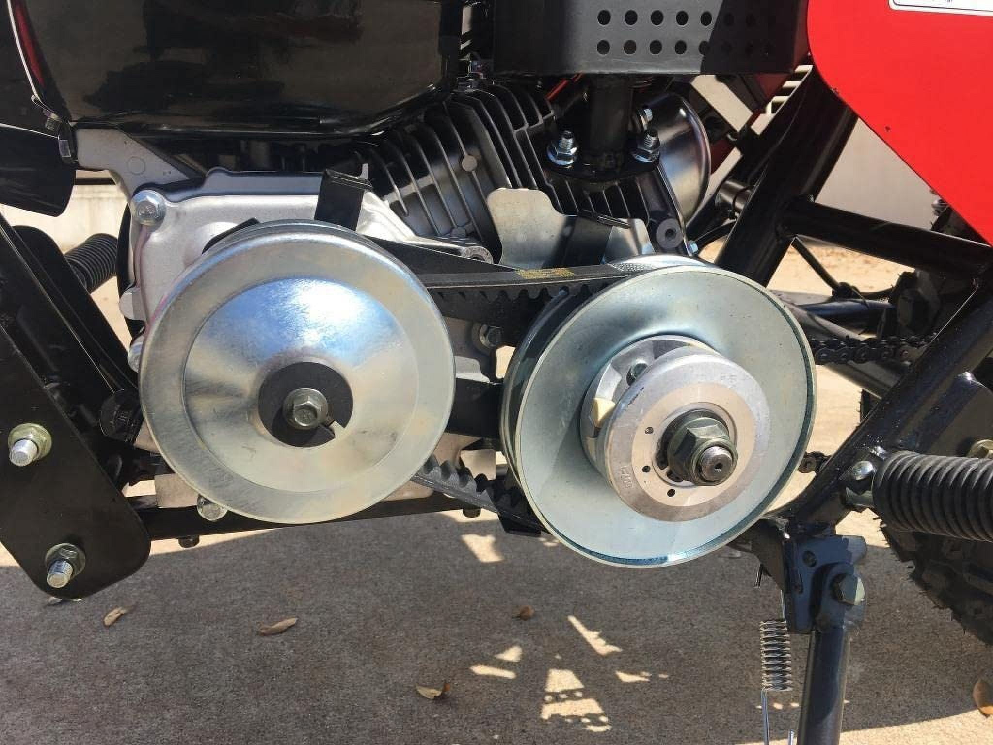 Trailmaster Mini Bike MB200 Front and Rear Shocks, Torque Converter, Final Chain Drive (Red)