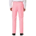 thumbnail image 3 of INSPIRE CHIC Men's Casual Straight Fit Comfort Stretch Flat Front Chino Pants 32 Pink, 3 of 8