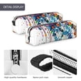 thumbnail image 4 of Haiem Colorful Floral Jellyfish Print Leather Pencil Case Art Supplies Case Zipper Pencil Pouch Stationery Storage Pencil Bag, 4 of 7