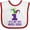 White and Red, variant on Inktastic Childs First Mardi Gras Boys or Girls Baby Bib