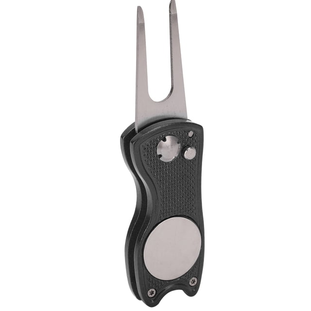 Divot Repair Tool, Foldable Pitchfork High Reliability Small Size Light Weight High Hardness Aluminum Alloy For Black