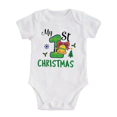 

Boys Girls Short Sleeve Christmas Cartoon Letter Print Romper Bodysuit Fall Clothes Baby Wrap Shirt Premature Girl Clothes Bodysuit Baby Girl Dancing Leotards for Girl Baby Bunting Girl 24months-2t