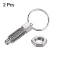 thumbnail image 3 of Unique Bargains 2Pcs Spring Plunger 3/8˝-16 Thread Size with Pull Ring Round Head Retractable Index Plunger, 3 of 5
