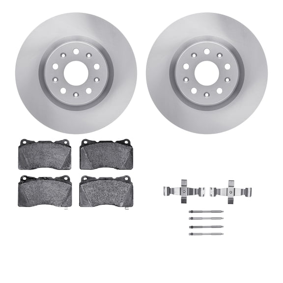 Dynamic Friction Company Front Brake Rotors with 5000 Euro Ceramic Brake Pads includes Hardware 6612-46082