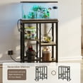 thumbnail image 3 of Bestier 10 Gallon Fish Aquarium Tank Stand with Power Outlets, 3-Tier Heavy Duty Metal Reptile Stand Reversible Storage Shelf, 3 of 9