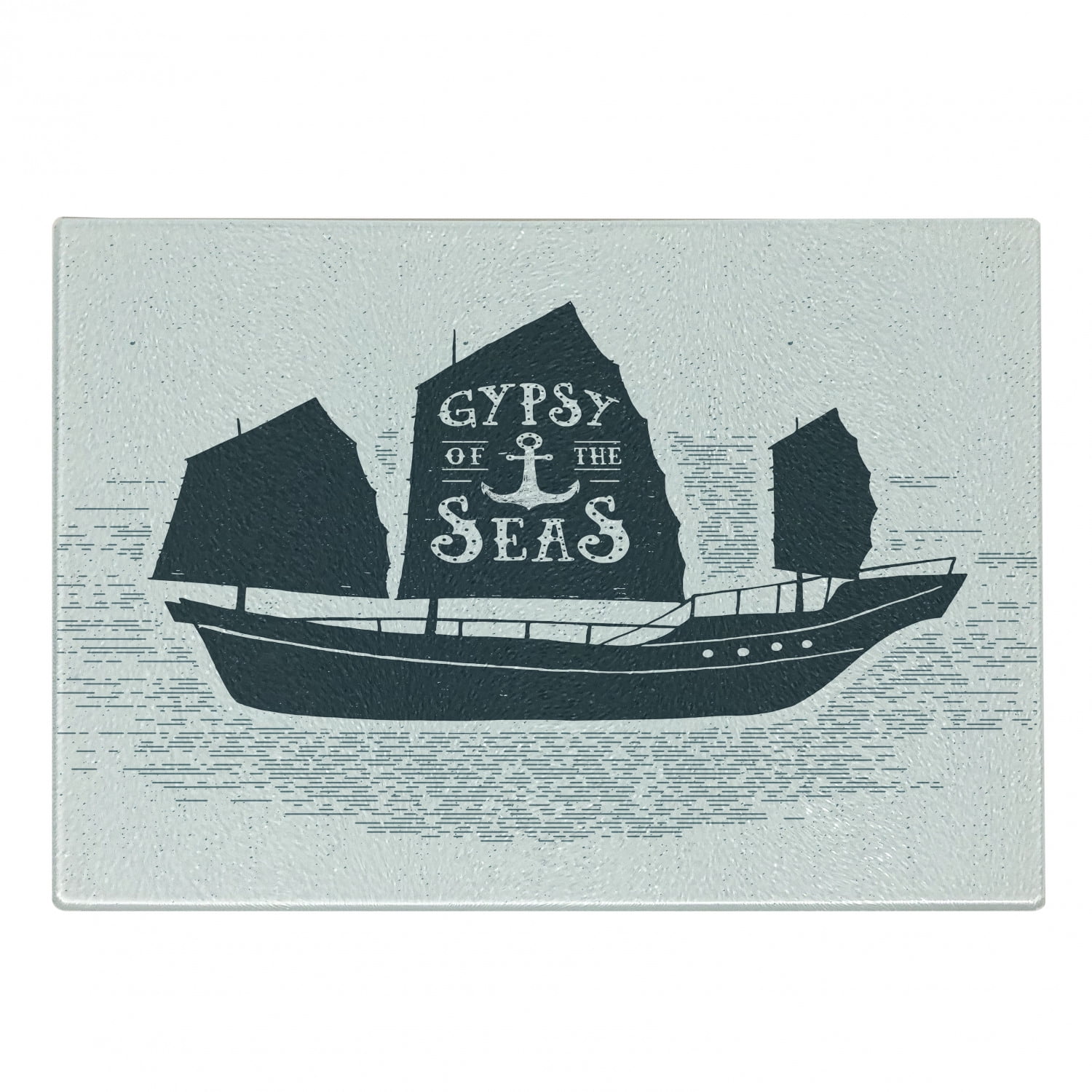 Vintage Boat Cutting Board, Gypsy of the Sea Pirate Ship Headed to