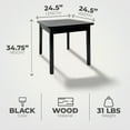 thumbnail image 5 of Open Box Jack Post Outdoor Hardwood Square Patio Dining Side End Table, Black, 5 of 8