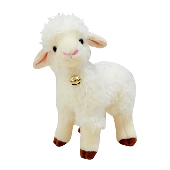 Bunblic Cartoon Plush Sheep Figure Toy Cute Realistic for Party Favors Festival Kids 25cm