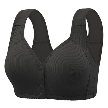 HYSYSB Sports Bras for Women balconette Bras for Women womens Bras No Underwire Full Support plus Size Everyday Bra bras Strap Up Bras No Underwire Wireless Bras plus Size Sports Bra Black 38