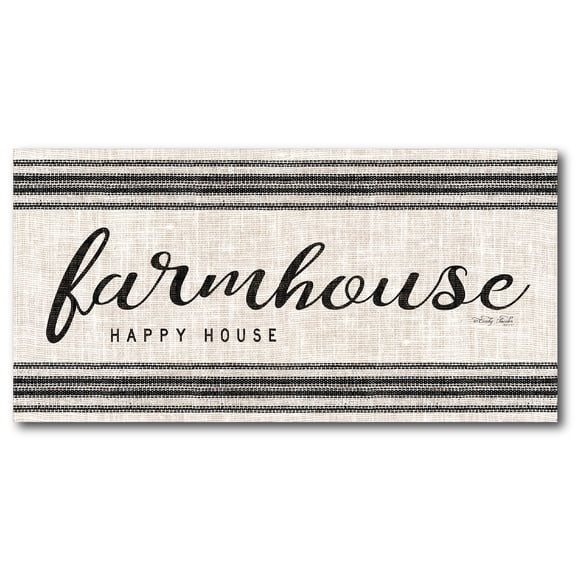 Courtside Market Farmhouse Happy House Gallery-Wrapped Canvas Wall Art, 12x24
