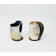 Buddha4all Original Viking Drinking Horn Cup Tankard Mug Horn Mug Tankard for Beer Wine ale (SHOT MUG (SET OF 2))