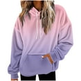thumbnail image 2 of HongQid Fuzzy Hoodies for Women Pullover Sport Hoodie Cozy Oversized Pockets Hooded Sweatshirt Athletic Fleece Hoodies, 2 of 5