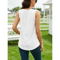 thumbnail image 3 of Charmo Flowy Camisole Tops for Womens Pleated Embroidery Tank Tops Built in Bra, 3 of 5