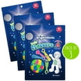 thumbnail image 4 of Children's Fun Space Themed Dental Floss Picks, mixed berry flavor with fluoride [total 240 dental floss picks] colorful space shapes: astronauts, rockets, UFOs, Earth. 100% recycled plastic material, 4 of 4