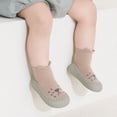 thumbnail image 2 of Ferjadq Baby Knit Upper Non‑Slip Soft Sole Sock Shoes Infant First Walking Walk Wear Socks Coffee,30-36 Months, 2 of 7