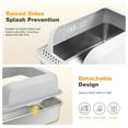 thumbnail image 6 of 24"x16"x12"Stainless Steel Open Top Cat Litter Box, Removable Metal High-Sided Cat Litter Tray with Raised Sides & Step Design, Non-Stick, Easy to Clean, Includes Litter Scoop, Dark Gray, 6 of 13