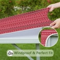 thumbnail image 6 of Red Christmas Pattern Square Fitted Tablecloth with Elastic Edge,Square Table Cover,Washable Elastic Table Cover for Home Kitchen Party Decor 34"x34", 6 of 6