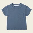 thumbnail image 4 of TOWED22 Boys Summer Tops 5-12 Years Short Sleeve Crew Neck T-Shirts Lightweight Breathable Tee Shirts(Navy,3-6 M), 4 of 5