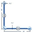 thumbnail image 2 of ARC GB1960-WH Heavy Duty 90-Degree Grab Bar, Available in Various Colors, 2 of 4