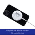 thumbnail image 6 of onn 15W Magnetic Wireless Charging Pad, Qi2 Certified, Braided Cable, White - Compatible With iPhone 17/16/15/14/13/12 Series, 6 of 7
