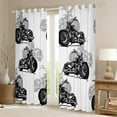 thumbnail image 2 of Manfei Cartoon Motorcycle Player Curtains Pack of 2 (42x84 Each) for Boys, Dirt Bike Extreme Sports Curtains Blackout, White Black Bedroom Curtains, Window Curtains Bedroom Decor, 2 of 6