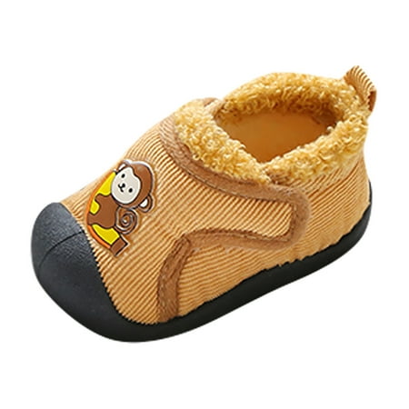 Quealent Toddler Boys Girls Sneakers Non-Slip Rubber Sole High-Top PU Leather Sneakers First Walking Shoes Toddler Loafers Flats Shoe (Yellow 9)