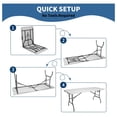 thumbnail image 5 of 6 ft Foldable Plastic Table for Display, Camping, Party, Dining, Barbecue, Picnic with Carrying Handle - White, 5 of 7