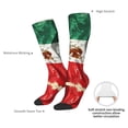 thumbnail image 5 of Knee High Socks for Women Mexico-Flag- Print Long Tube Sock Uniform Socks, 5 of 7