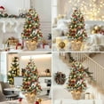 thumbnail image 6 of Eastvita (B) 3FT Snow Flocked Christmas Tree, 78 Lights, 8 Lighting Modes, Hinged Base, Artificial Holiday Decor, 6 of 8