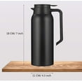 thumbnail image 2 of Stainless Steel Thermal Coffee Carafe with Lid, 52.8oz Double Walled Vacuum Thermos Flask Hot or Cold Beverage Dispenser, 12 Hour Heat Retention, BPA Free, for Tea, Water, Coffee Dispenser, 2 of 7