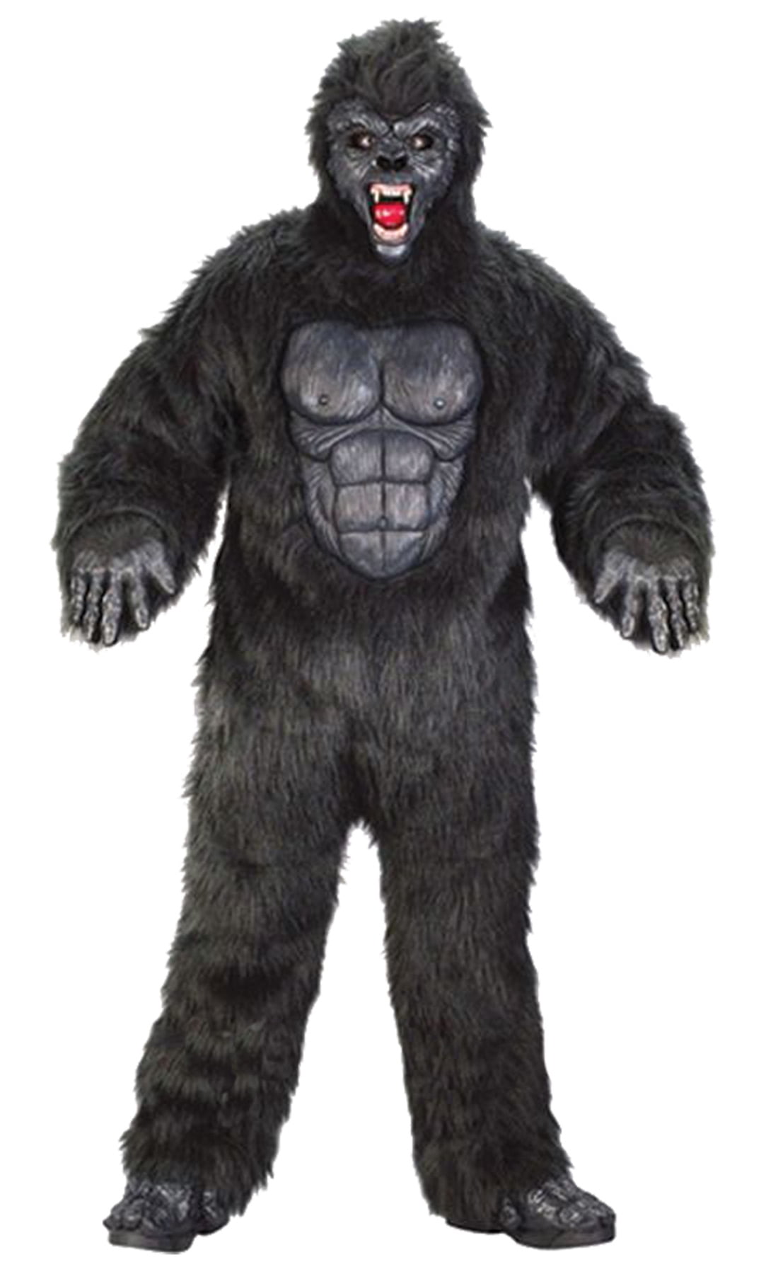 Banana Mens Fancy Dress Monkey Ape Jungle Animal Adults Costume Outfit Gorilla 