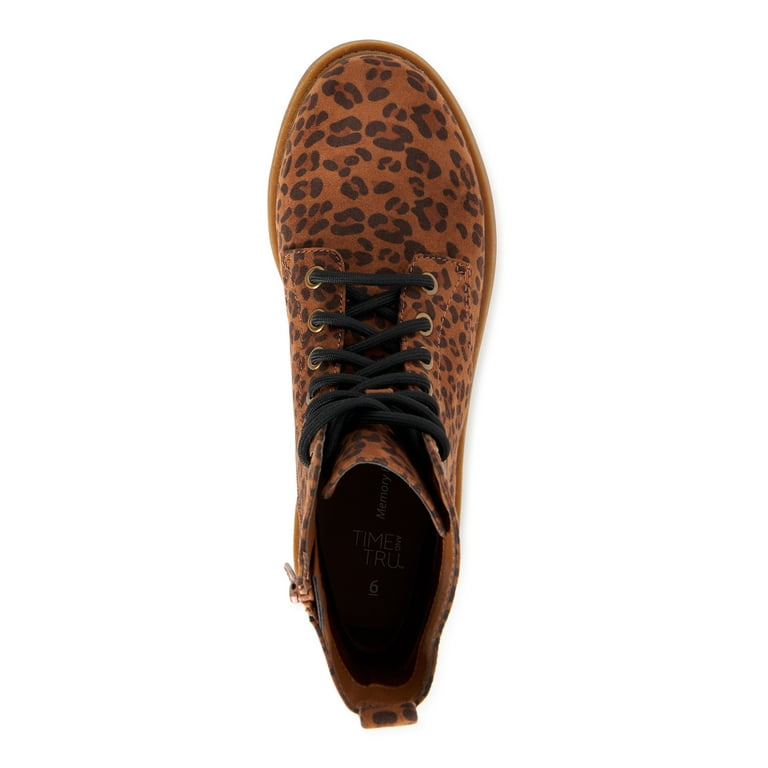 Walmart leopard booties time and sale tru