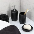 thumbnail image 2 of Diamond Bathroom Accessory Set 4-Pieces Black, 2 of 5