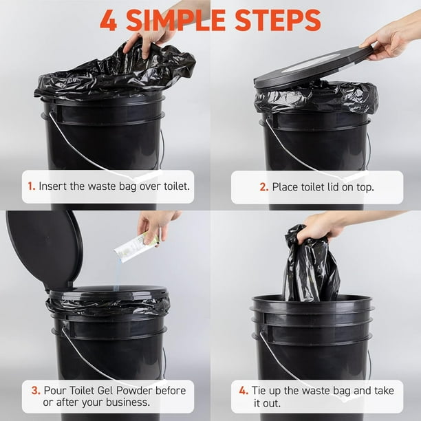 Camping toilet gel bags sales