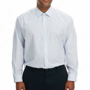 Big & Tall Haggar Premium Comfort Wrinkle Resistant Dress Shirt Color: White Blue Stripe Size: 22 35/6T