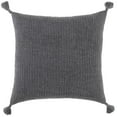 thumbnail image 1 of HomeRoots 403499 Black Solid Tonal Abstract Stripe Throw Pillow, 1 of 1