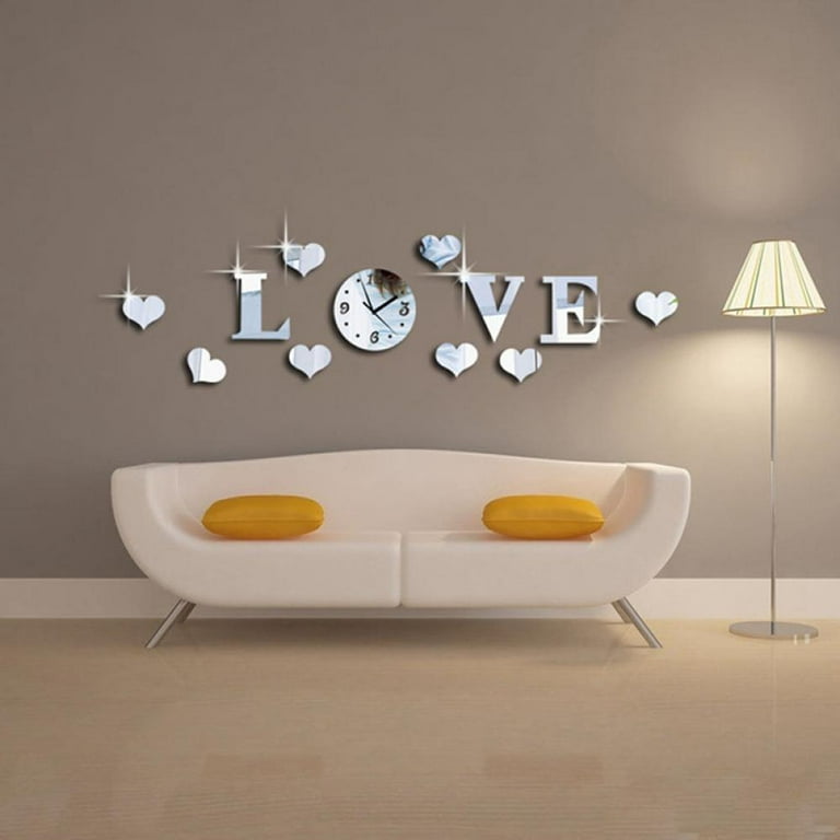 Modern 3D Acrylic Mirror Wall Stickers Living Room Bedroom