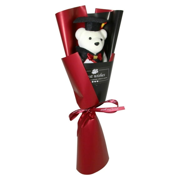 Moocorvic Graduation Bear Bouquet Class of 2025 Graduation Plush Bear Gift Kindergarten Stuffed Animal Doll Flower Graduation Gifts for Her