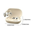 thumbnail image 3 of Open Ear Earbuds Wireless Bluetooth 5.4, HDC Open Ear Headphones with MIC, Equipped with Digital Display, Large Battery Capacity, Ear Buds for Sports, Running, Cycling, Working - Beige, 3 of 8