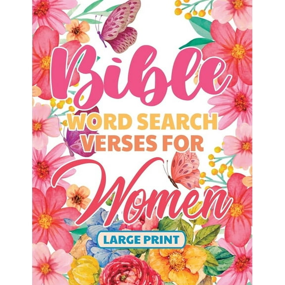Bible Word Search Large Print Verses for Women, (Paperback)